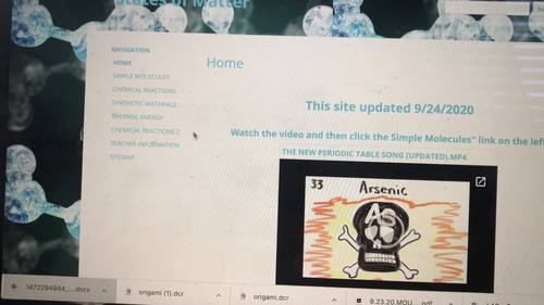 Simple Molecules MS-PS1-1-5 Webquest (Perfect for Distance Learning)