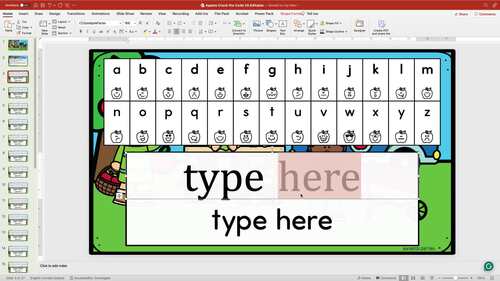 Apple Faces Crack the Code - Editable - PowerPoint by KinderCrafting