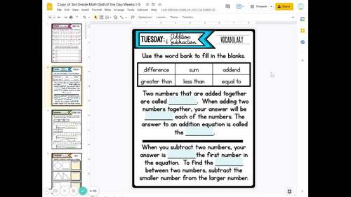 Weekly Math Quick Checks 3rd Grade by Teaching With a Mountain View