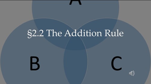 Preview of 2.2 Addition Rule