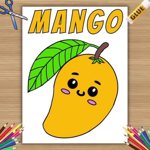Build a Mango | Mango Cut & Paste Craft Activity | Fruit Fine Motor ...