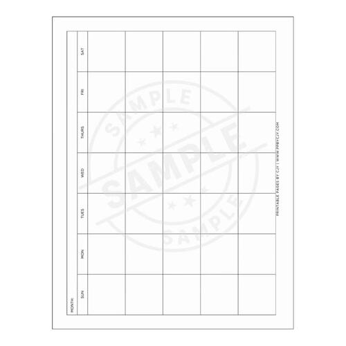All-in-One Calendar Bundle-1 Month, 2, 3, 4, 6 Months and 1 Year Templates