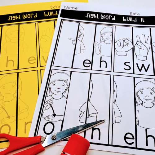 ASL Build Words Primer by Mrs Burgen's Sign Me Up TPT