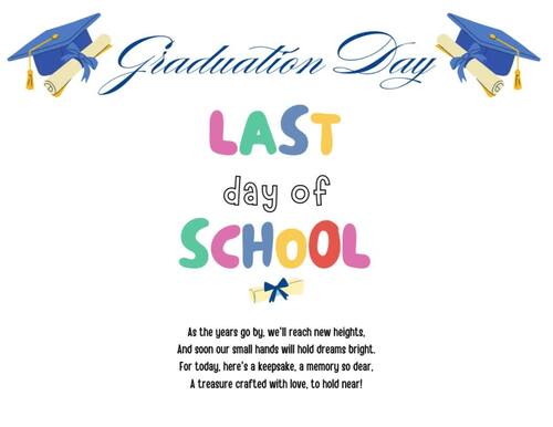 Last Day of School Handprint Poem & All About Me Printable | 2025 End ...