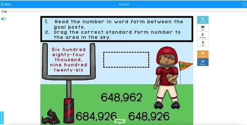 Place Value Boom Cards | Word to Standard Form | Distance Learning