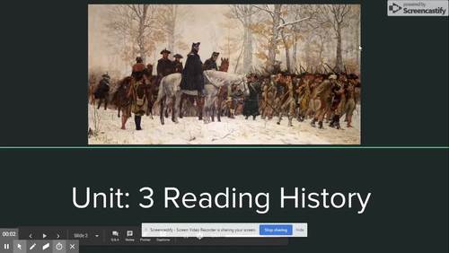 Preview of Reading Workshop 4th Grade Unit 3: Reading History Session 1