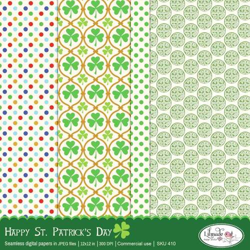 Seamless St. Patrick's Day backgrounds | TPT