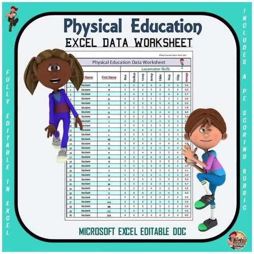 PE Teacher Grading Data Workbook – Editable Excel & Google Sheets Tracker