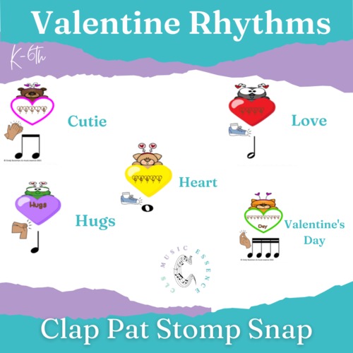 Preview of Valentine Music Activities | Rhythm
