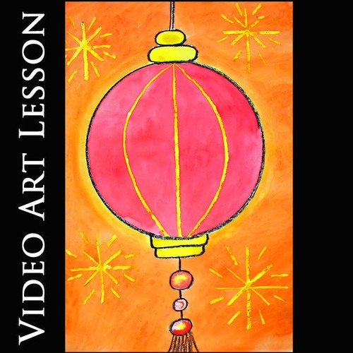 Preview of Chinese New Year LANTERN Art Project | Directed Drawing Lesson & Art Activity