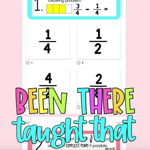 4th Grade Add and Subtract Fractions With Common Denominators SELF ...