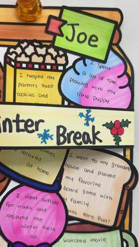 Back to School Snack Jar | Back from Winter Break Writing Activity