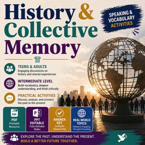 ESL History & Collective Memory | Speaking Activities, Vocabulary, Debate