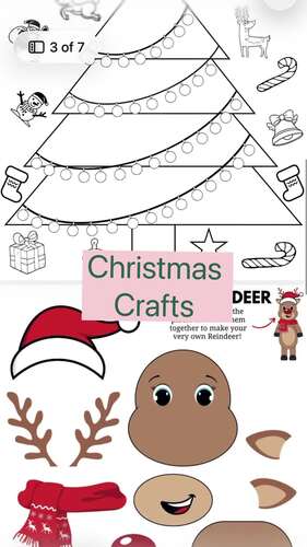 Fun Christmas Crafts | Holiday Cut & Paste Activities by The Simple ...
