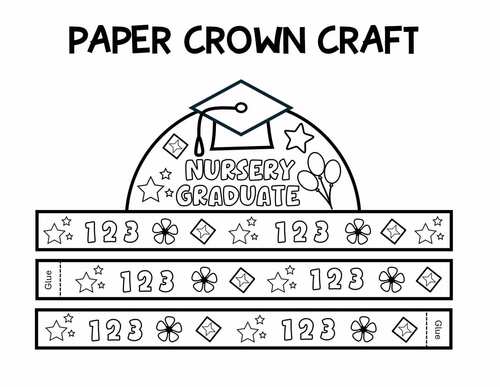 Nursery Graduation Paper Crown, Paper Crown Craft, Crown Headbands