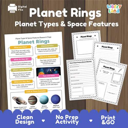 Planet Rings Research Project | Outer Planets Space Features Informational Text