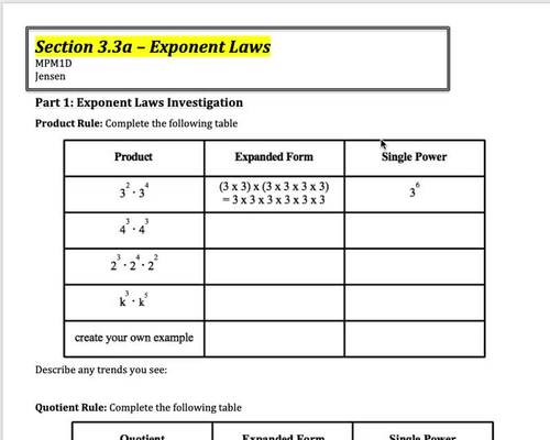 Preview of Exponent Laws Part 1