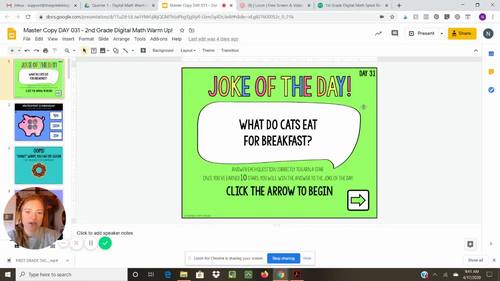 2nd Grade Digital Math Spiral Review - 180 Days of Math Warm Ups
