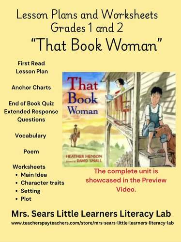 That Book Woman by Mrs. Sears Little Learners Literacy Lab | TPT