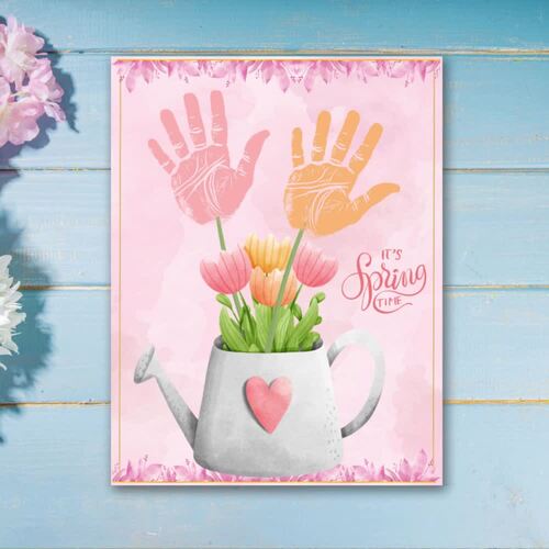 Spring Handprint Craft | Flower Craft | Spring Activities | Mother's ...