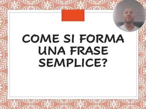 Preview of Video Lesson: How to Form a Basic Sentence in Italian
