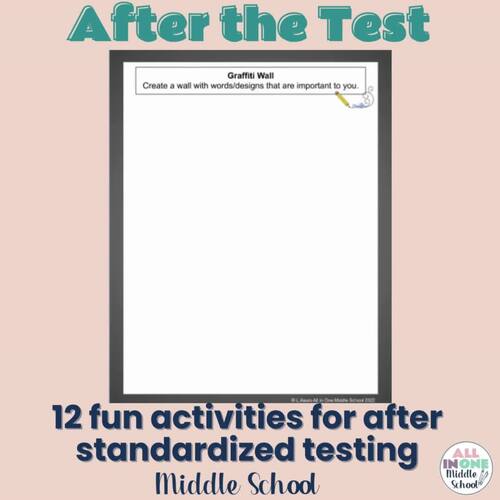 After Testing Activities for Middle School | Printable Post-Test ...
