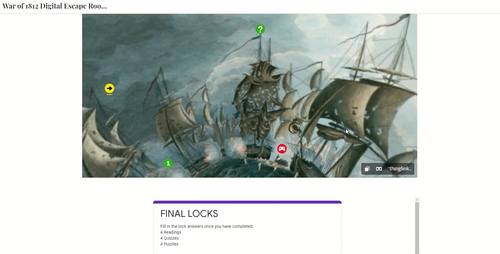 War of 1812 DIGITAL ESCAPE ROOM for Google Drive® - James Madison by ...