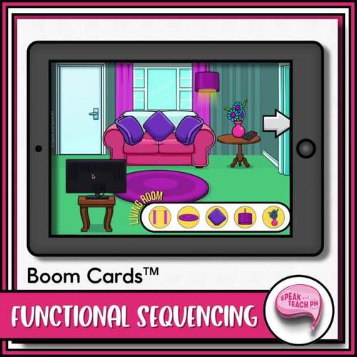 Functional Sequencing Speech Language Therapy Boom Cards by Speak and ...