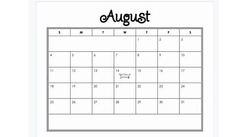 Academic Calendar 24 25 School Year Editable Google Slides