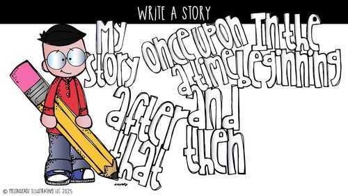 Write a Story clip art, Writing clip art Mini by Melonheadz Clipart