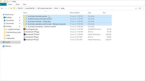 Microsoft Excel 5 BEGINNER exercises basic operations formulas formatting