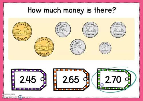 Counting Canadian Money Boom Cards™ Distance Learning Math