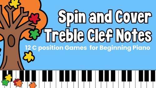 Naming Treble Clef Notes in C Position: Fall Piano Game for Beginners