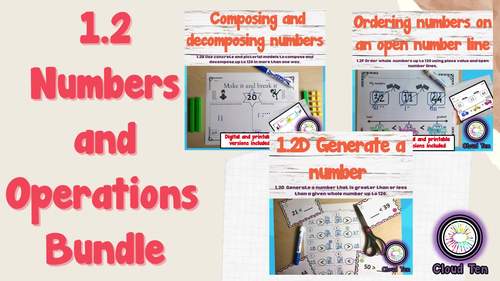 1.2 Numbers and Operations Bundle by Cloud Ten | TpT
