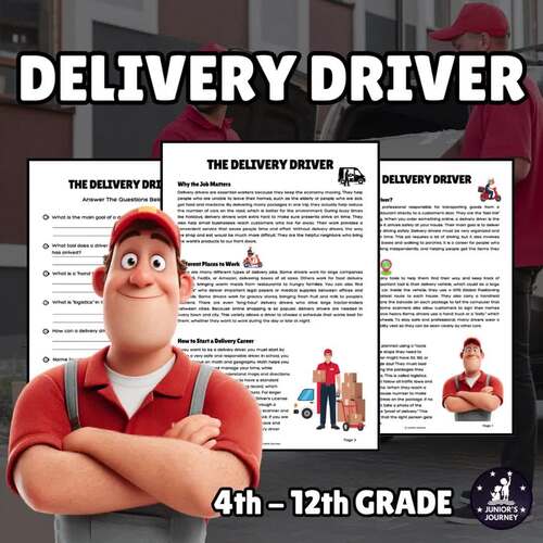 Delivery Driver Reading Comprehension | Career Exploration Worksheet