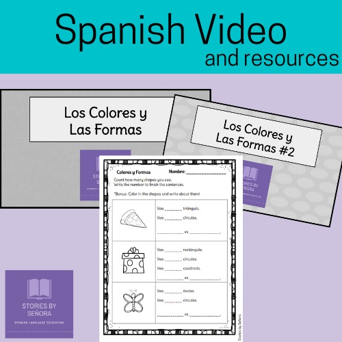 Preview of Spanish Video & Worksheet--Colors and Shapes