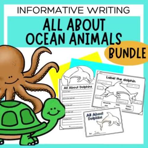 Sea Animals Informational Writing Bundle | Ocean Animal Research Worksheets
