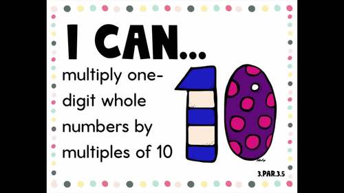 Third Grade Math I Can Statements by Hands on Learning LLC | TPT