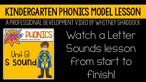 Preview of Kindergarten Phonics Curriculum Model Lesson Video on Letter Sounds
