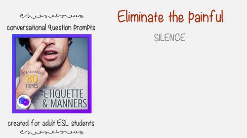 Etiquette and Manners ADULT ESL Discussion Topics