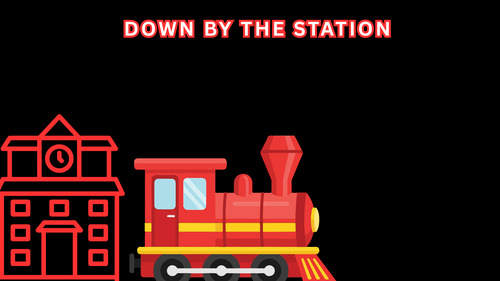 Preview of Down By the Station: A CVI Adapted Song; Music, Nursery Rhyme, PreK-5, Animated