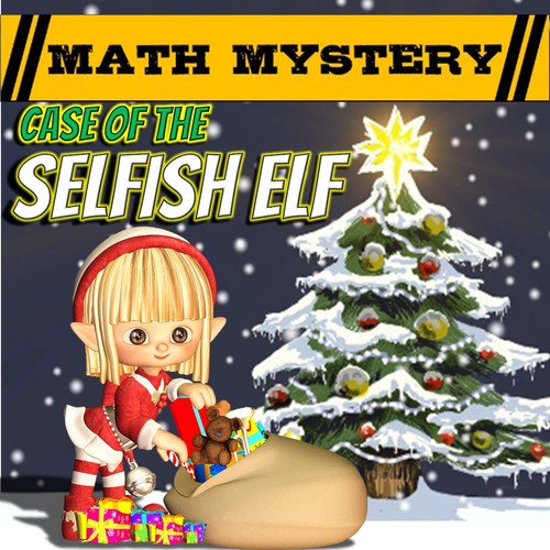 Preview of Fun Christmas Activity: Christmas Math Mystery - Selfish Elf Spiral Math Review