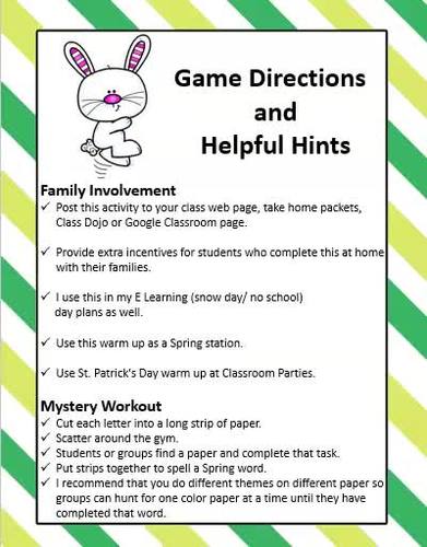 Spring Fitness Instant Warm Up & Brain Break by Ready Set PE | TPT