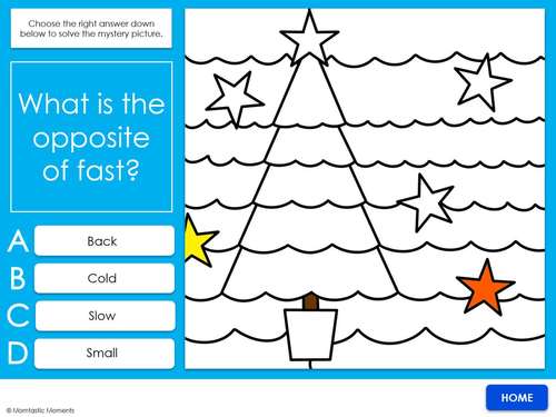 Opposites Powerpoint Game | Christmas Theme by Momtastic Moments
