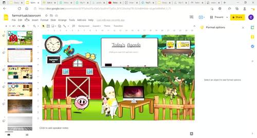 Farmyard Themed Animated Virtual Bitmoji Classroom by The Resource Emporium