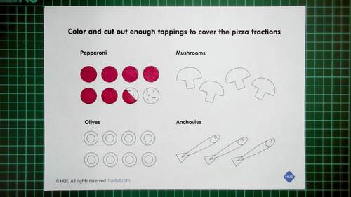 Preview of FREE video- Pizza Topping Fractions