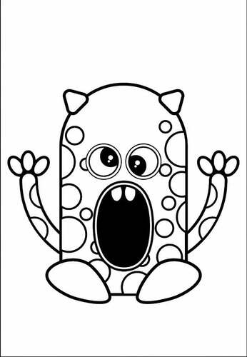 Monster Coloring Pages - 40 Printable Sheets of Friendly Monsters to Color