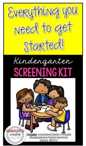 Preview of Kindergarten Screening Assessment - Handouts, Resources, Assessment Tools