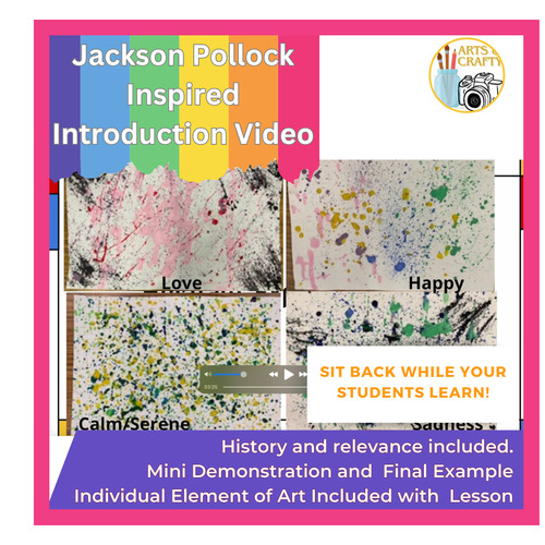 Preview of Jackson Pollock Inspired Splatter Paint Lesson