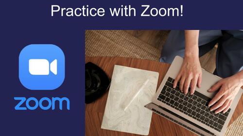 Preview of Practice With Zoom! -Distance Learning (Video and activities!)